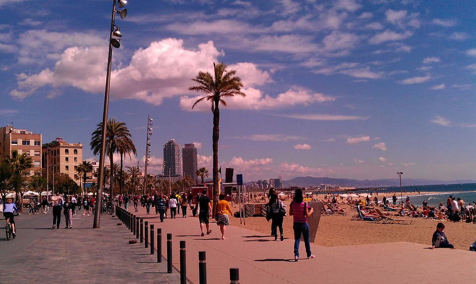 Barceloneta -Steidteile in Barcelona