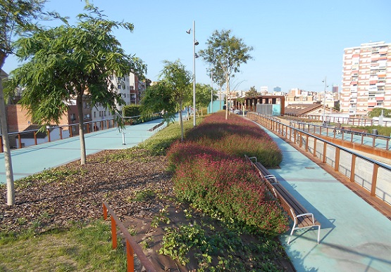 Jardins Rambla de Badal. Sants, Barcelona